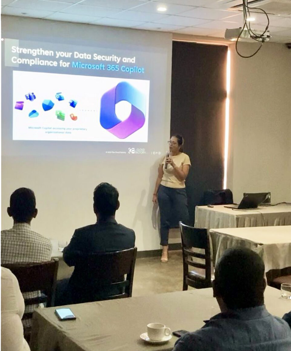 Presentation on Microsoft 365 Copilot data security.