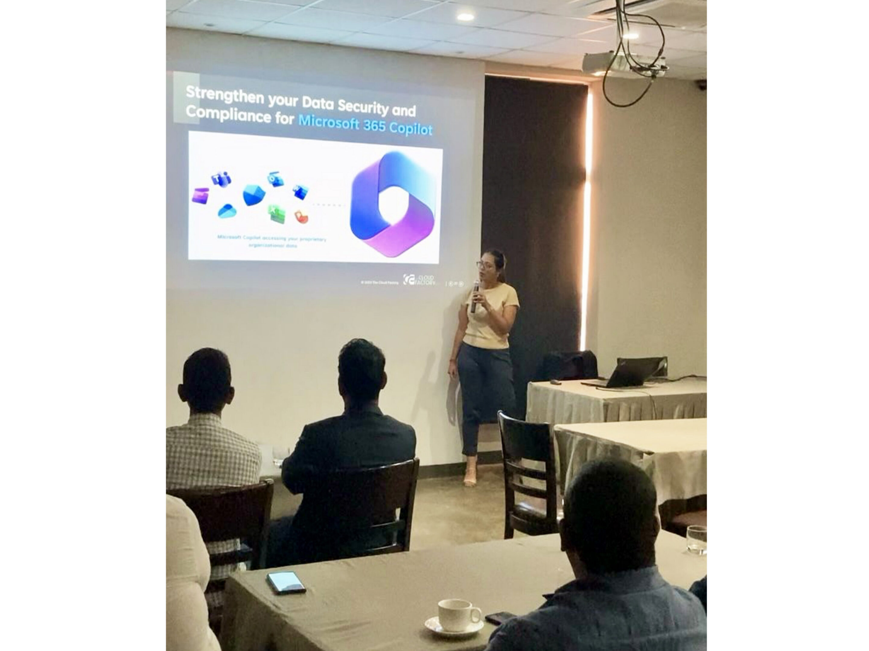 Presentation on Microsoft 365 security and compliance.