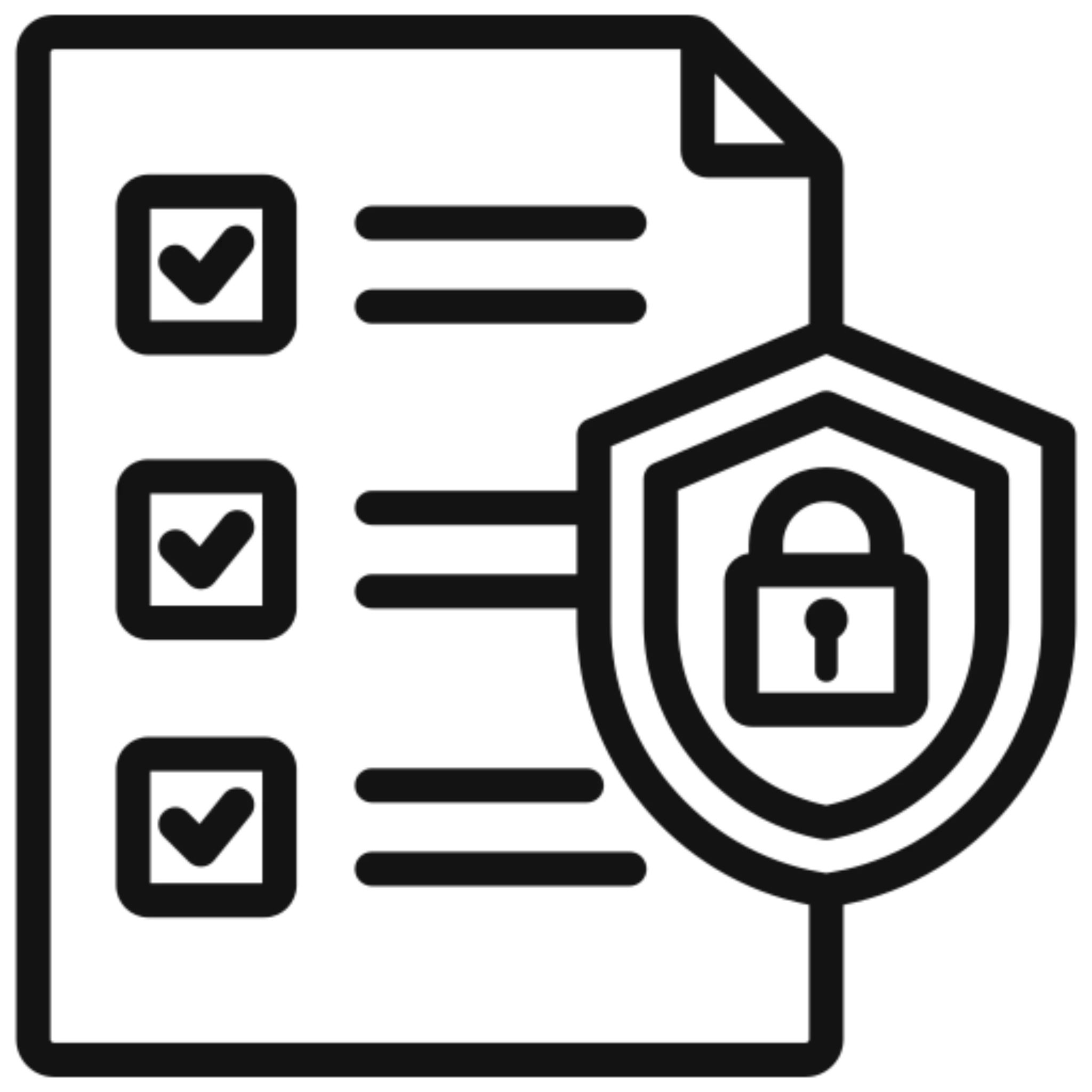 Secure document checklist icon