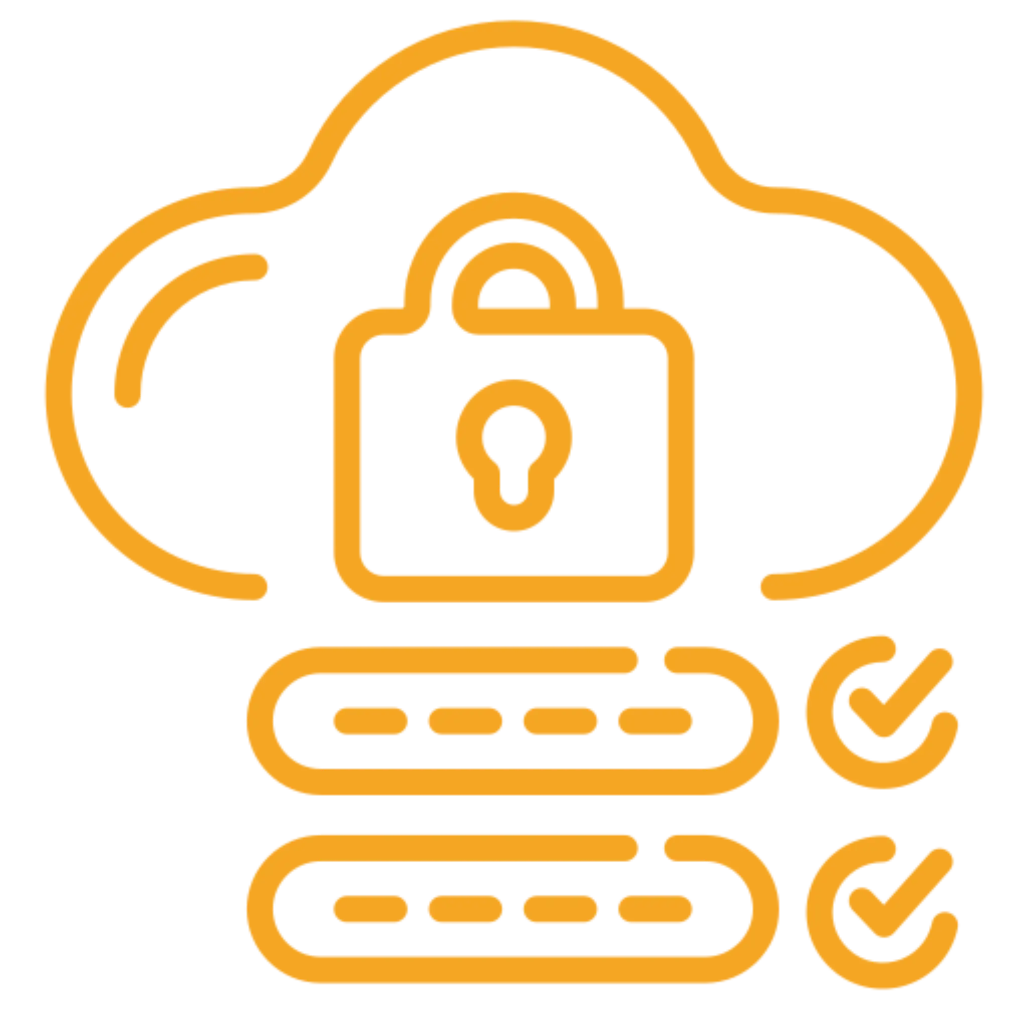Secure cloud storage illustration