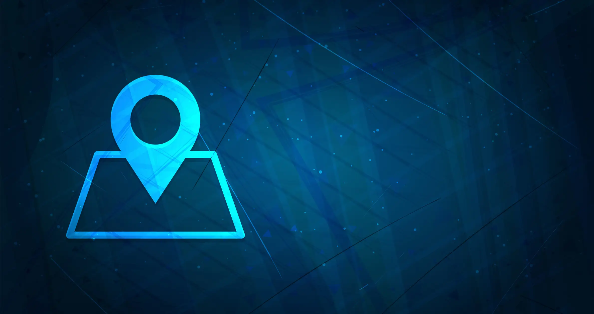 Map icon on digital blue background