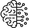 Brain and circuit illustration