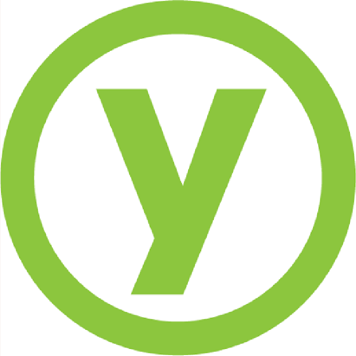 Green letter Y inside a green circle.