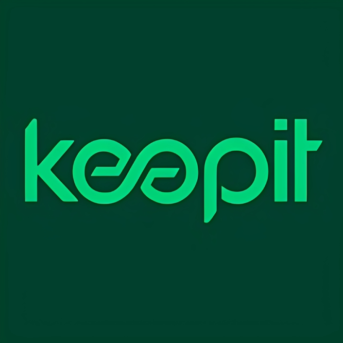 Green "keepit" logo on dark background.