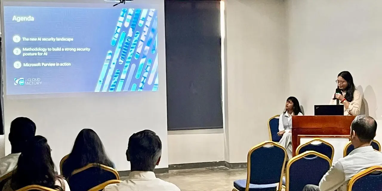 Presentation on AI security landscape and Microsoft Purview by Cloud Factory